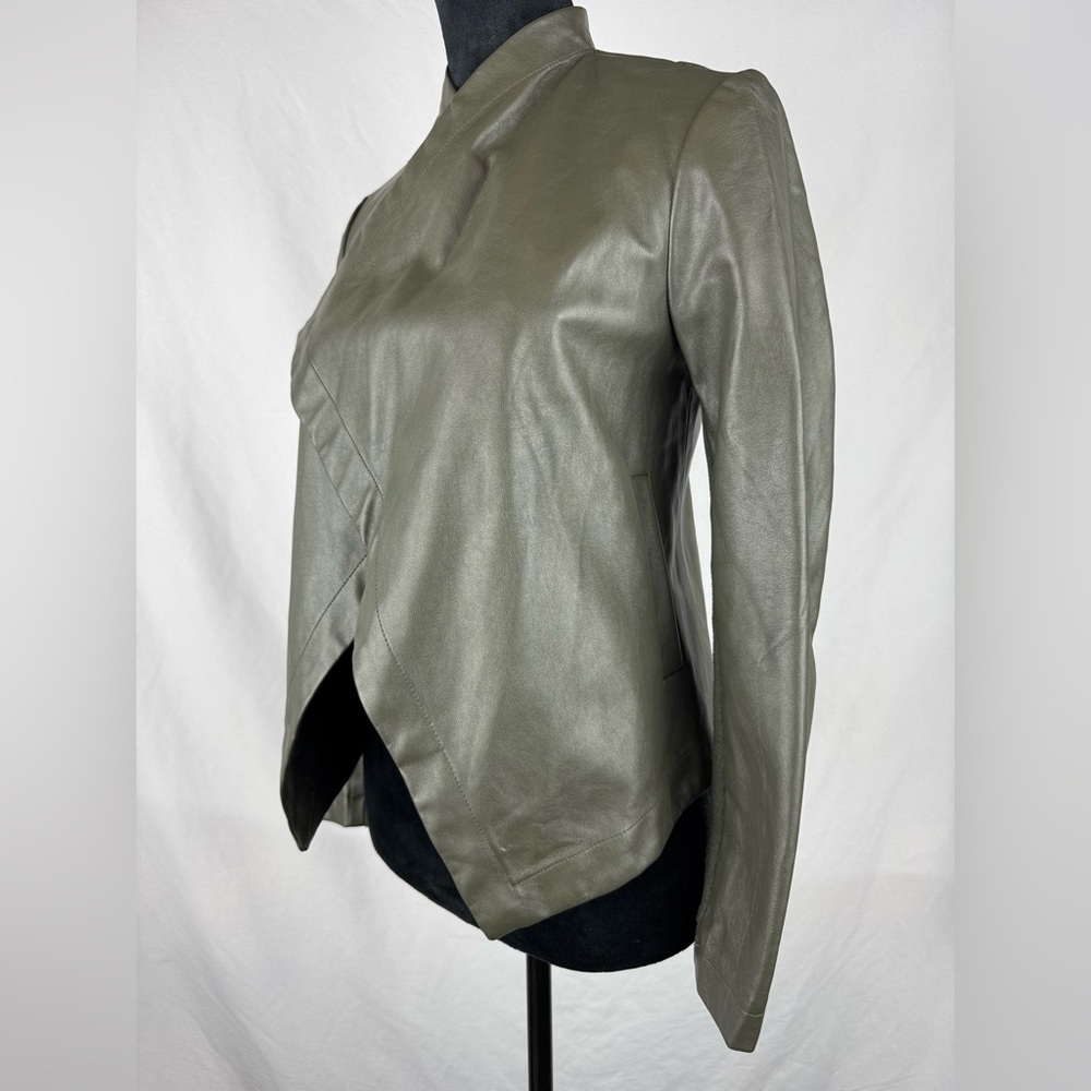 BB Dakota Vegan Leather Green Jacket - Picture 2 of 7